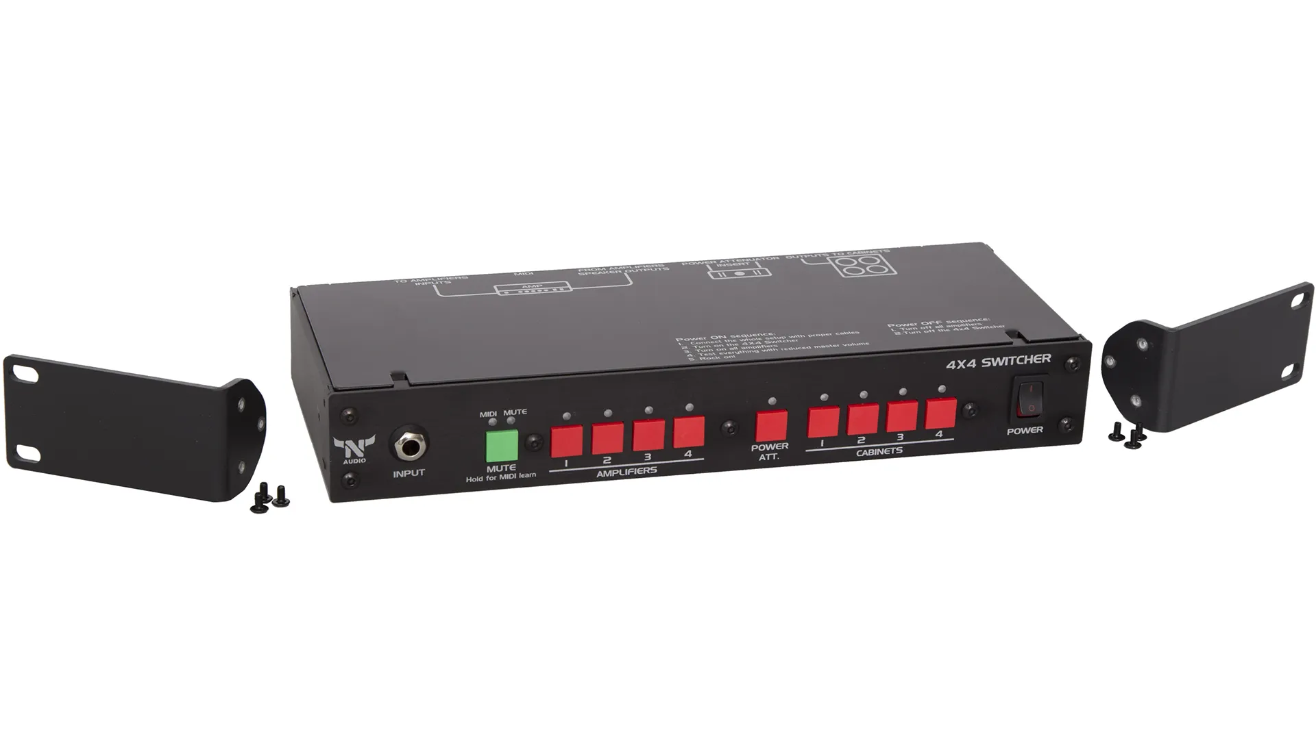 4X4 Amp Cabinet Switcher - Side Panels Disconnected