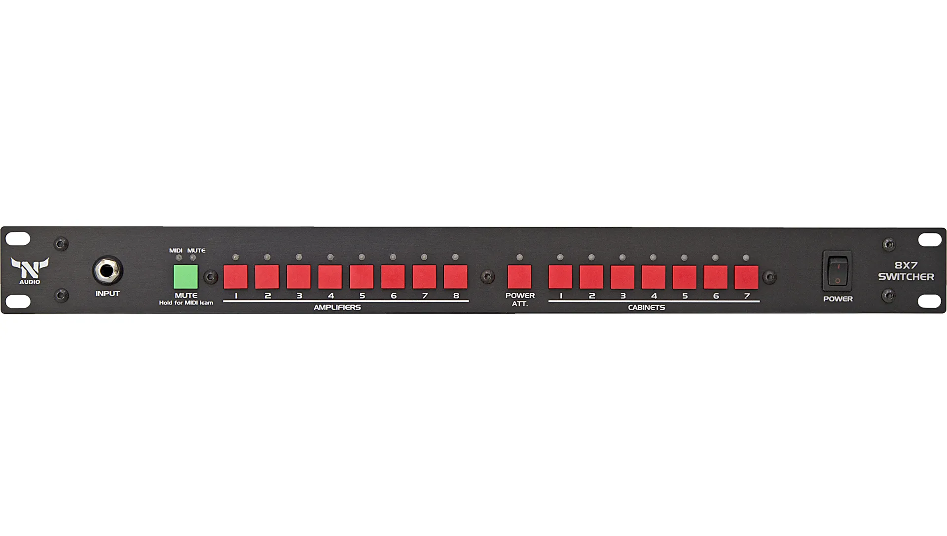 8X7 Amp Cabinet Switcher - Front Panel