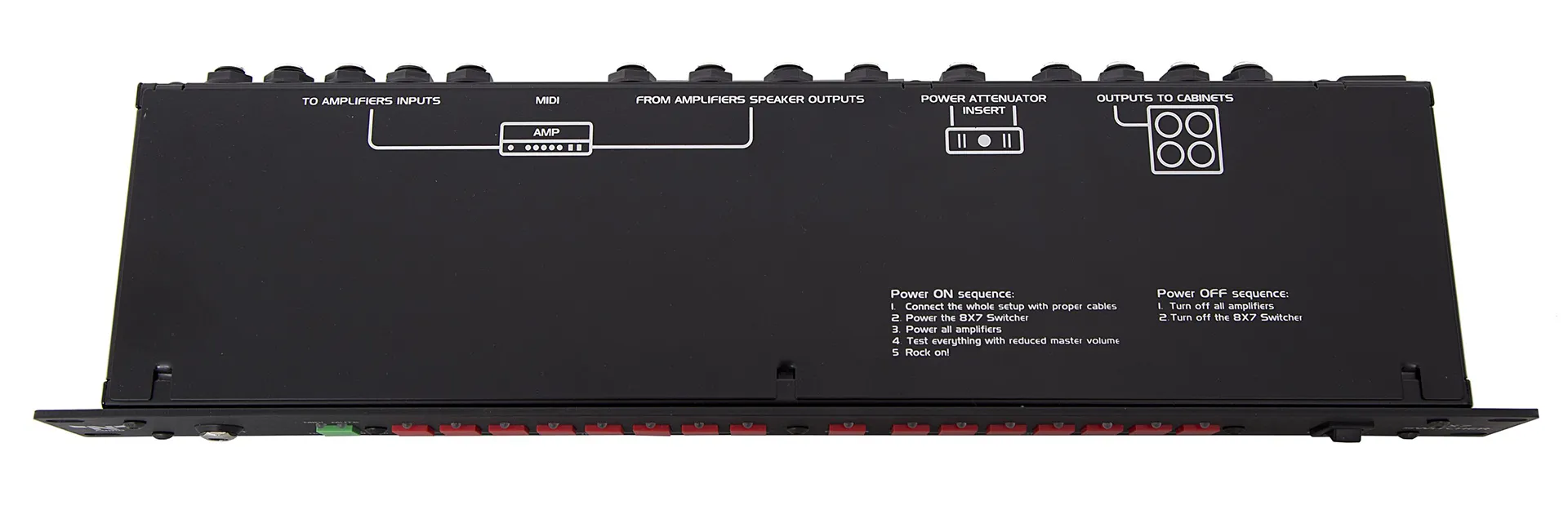 8X7 Amp Cabinet Switcher - Top Panel